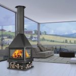 CABIMAS VETRO 4 LATI 16 KW STUFA A LEGNA