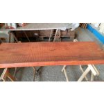 TAVOLONE LAVABO ARREDO IN FAGGIO LAVORATO A MANO 62X420X1400 IMPR. MOGANO