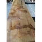 TAVOLONE LAVABO ARREDO IN FRASSINO LAVORATO A MANO 50X400/470X2000 IMPR. NATURALE